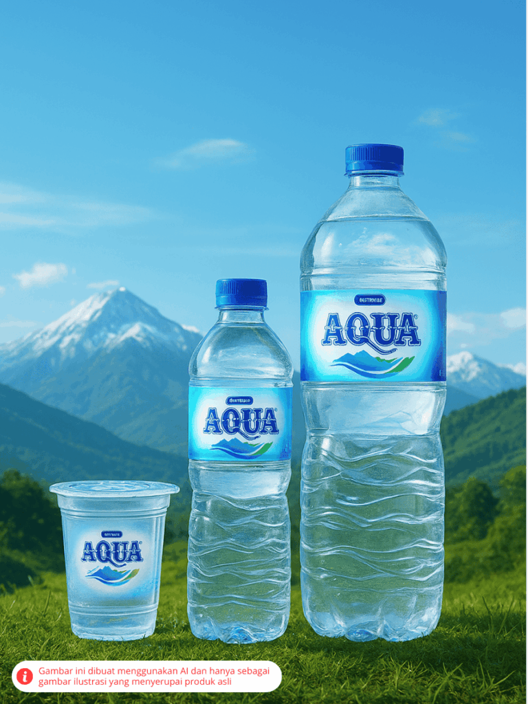 ilustrasi air mineral aqua